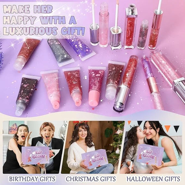 Lip Gloss Making Kit, 58PCS DIY Lip Gloss Kit, Lipgloss Making Kit for Women, Beginner, Girls, Moisturizing Lipgloss Base ...