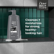 DOVE MEN + CARE Shampoo Charcoal + Clay 3 Count For Healthy-Looking Hair Naturally Derived Plant Based Cleansers 25.4 oz -...