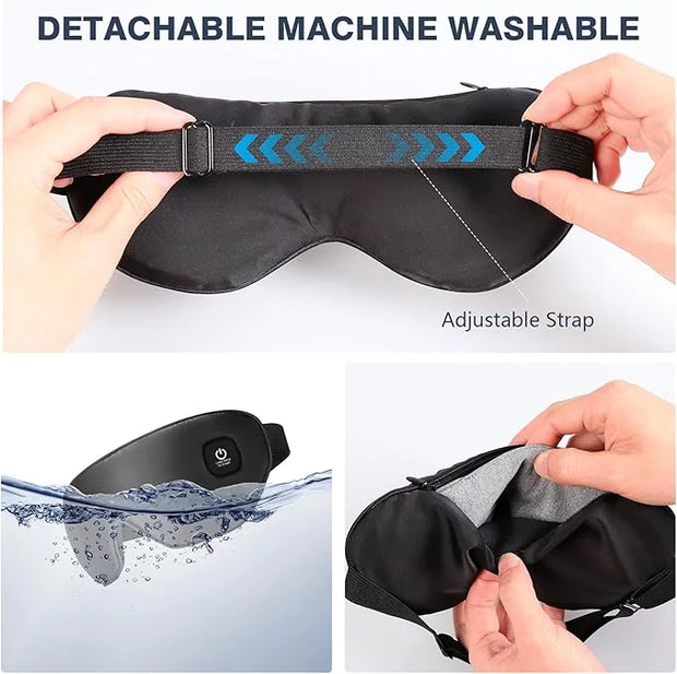 Heated Eye Mask Cordless, Warm Eye Compress for Dry Eyes Stye Blepharitis Chalazion MGD Eye Treatment, Heat Therapy to Unc...