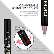 evpct 2Pcs Cream Eye Shadow Brightener Sticks Set for Eyes, Caramel Matte Pencil Eye shadow Applicator Stick Pen Palette M...