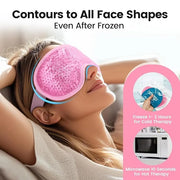 NEWGO Cooling Gel Cold Eye Mask for Puffy Eyes, Reusable Ice Pack with Soft Plush Backing for Dark Circles, Migraine, Stre...