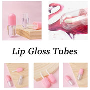 10 Pcs 2 ml Empty Lip Gloss Tubes Containers, Lip Balm Bottle with 5 ml Refillable Squeeze Tube - Product Image