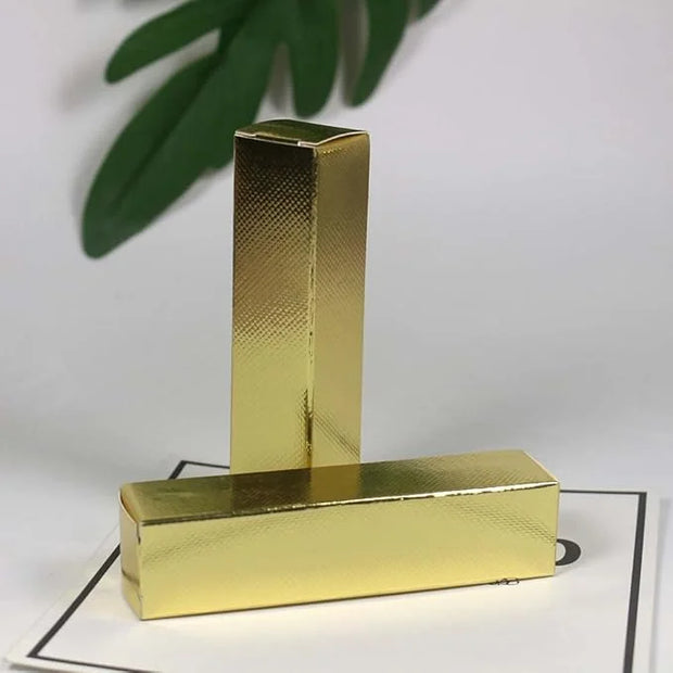 COSIDEA 25 PCS Golden 5ml lip gloss tube paper box packing boxes for crown lipgloss tubes 23 * 23 * 98mm - Product Image