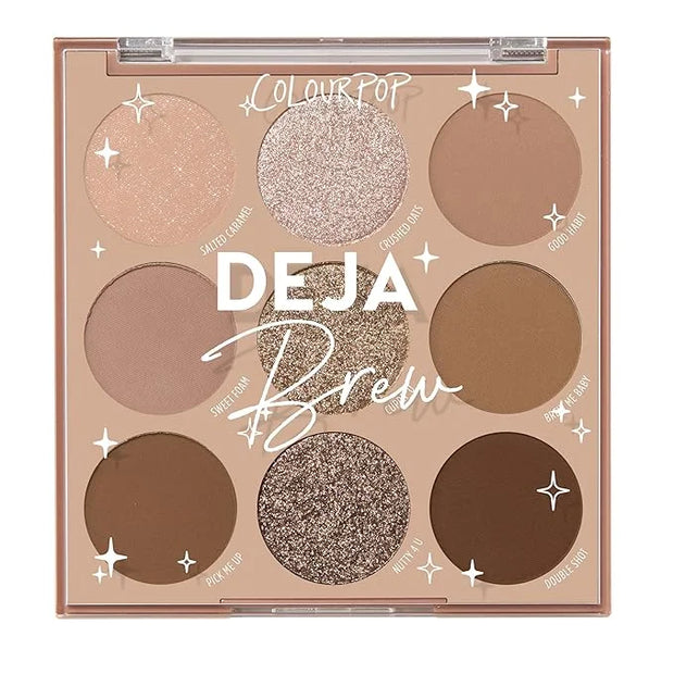 ColourPop Deja Brew Eyeshadow Palette - Cool-Toned Nude Eye Makeup Palette with Matte, Metallic and Matte Sparkle Finishes...