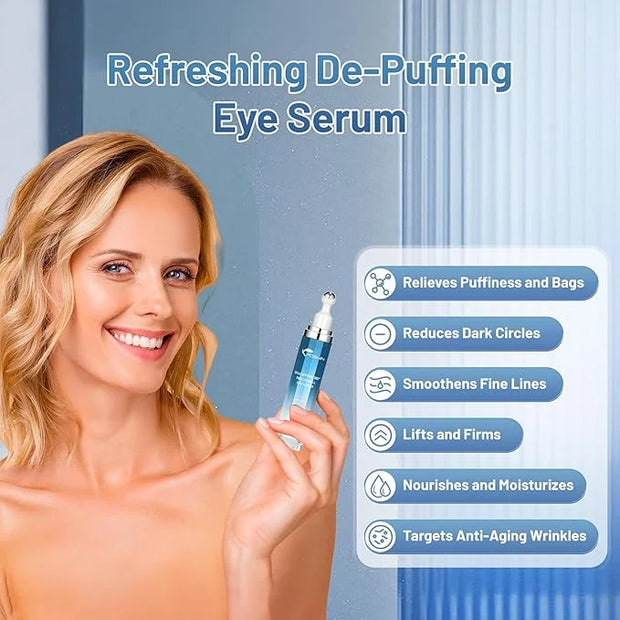 Caffeine Eye Serum for Dark Circles - Under Eye Cream,Moisturizing Serum for Dark Circles, Puffiness & Fine Lines, Eye Cre...