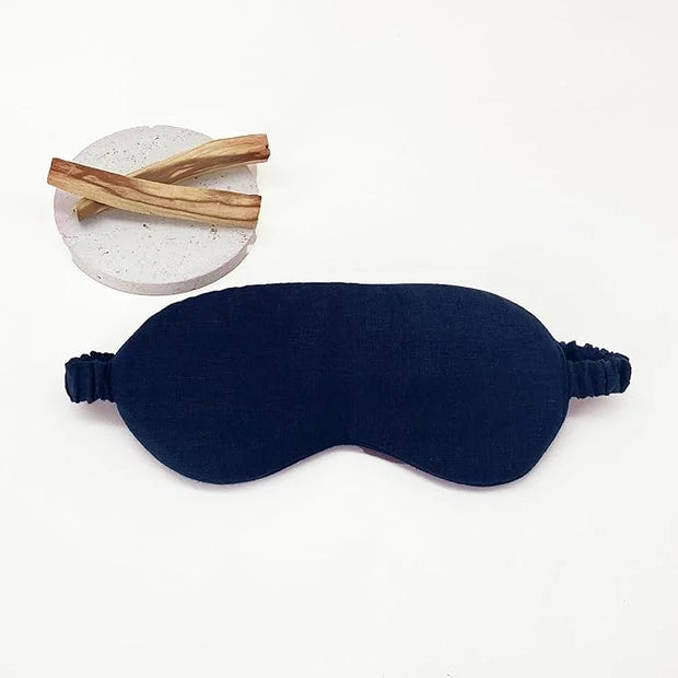 Pure Linen Eye Mask, 100% Linen Eye Mask for Girls,Travel Breathable Sleep Mask,Adjustable Strap, Hypoallergenic, Cooling ...