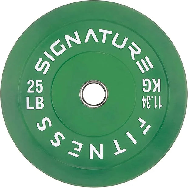 Signature Fitness 2" Olympic Bumper Plate Weight Plates 25LB Single, - Product Image
