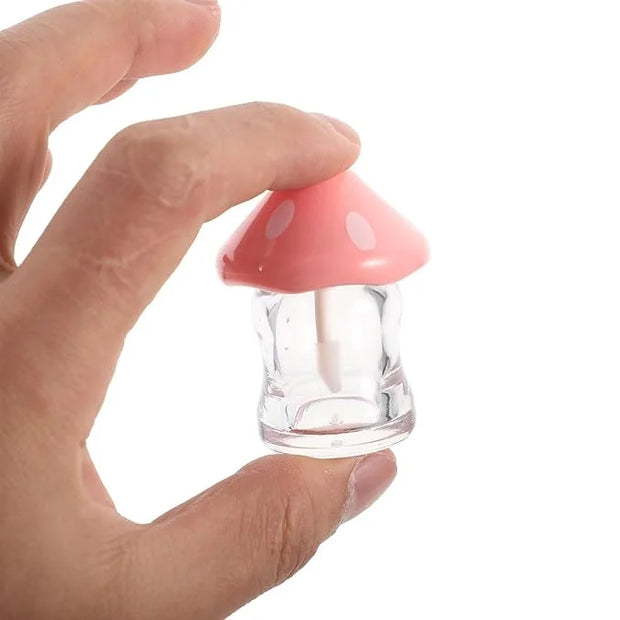 NOLITOY 10 Pieces Clear Lip Gloss Tubes 1.97 Inch Mushroom Shape Plastic Lip Gloss Containers Mini Empty Tube for DIY Cosm...
