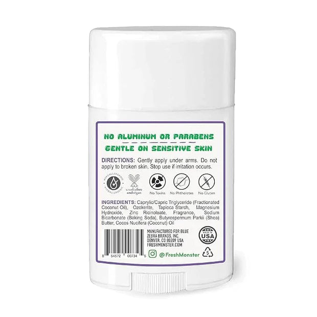 Fresh Monster Natural Deodorant for Kids & Teens, Aluminum Free, Paraben Free, Hypoallergenic Deodorant, Gummy Burst (1.76...