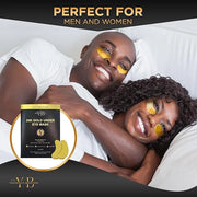 24k Gold Under Eye Patches (20 Pairs), facial wrinkle patches, Hyaluronic Acid, Aloe Vera, Collagen Skin Care anti wrinkle...