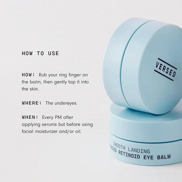 Versed Smooth Landing Advanced Retinoid Eye Balm - Anti-Aging Eye Cream with Granactive Retinoid for Crow's Feet, Under Ey...