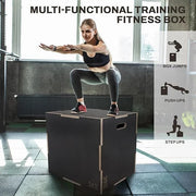 3 in 1 Non-Slip Wooden Plyo Box Plyometric - Product Image