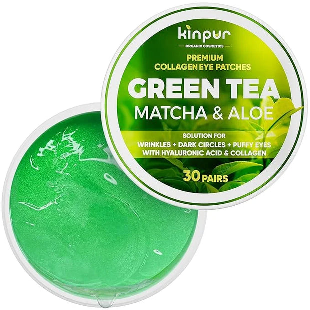 Eye Masks for Dark Circles and Puffiness – Hydrating Eye Patches with Collagen Hyaluronic Acid Green Tea & Aloe - Under Ey...