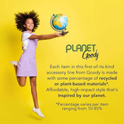 Planet Goody Plant-Based Heritage Claw Clips, Medium, Extra Strong, Bright Colors, Pink, Periwinkle, Green, And Black, 4 C...