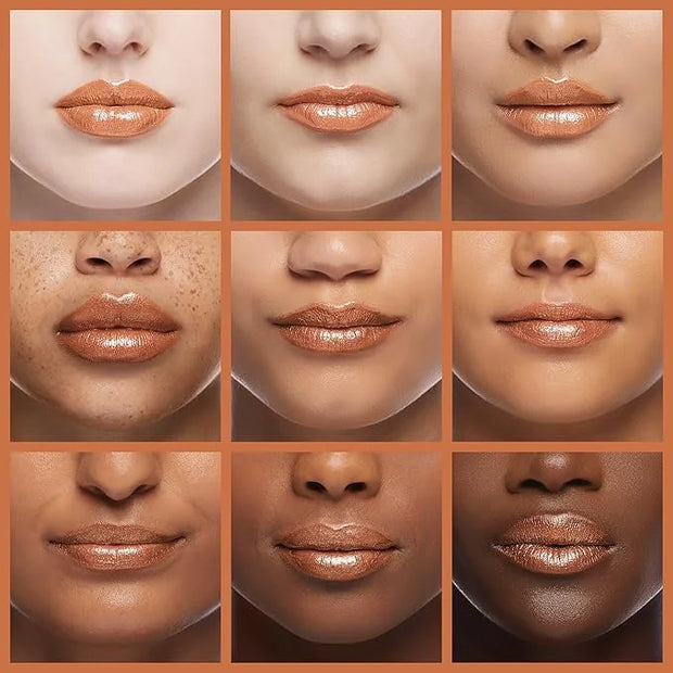 Oulac Pumpkin Color Lipstick with Metallic 3D Shine Hydrating Formula, High Impact Lip Color, Vegan Beauty, Full Coverage ...