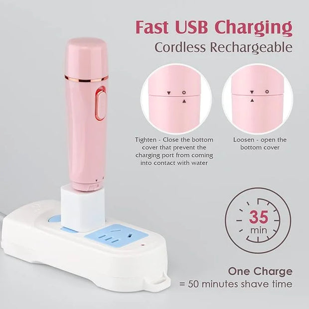 Trimmer Women, 4 in 1 Electric Razor for Women, Facial Shavers for Women, Portable Travel Womens Electric Razor for Face B...