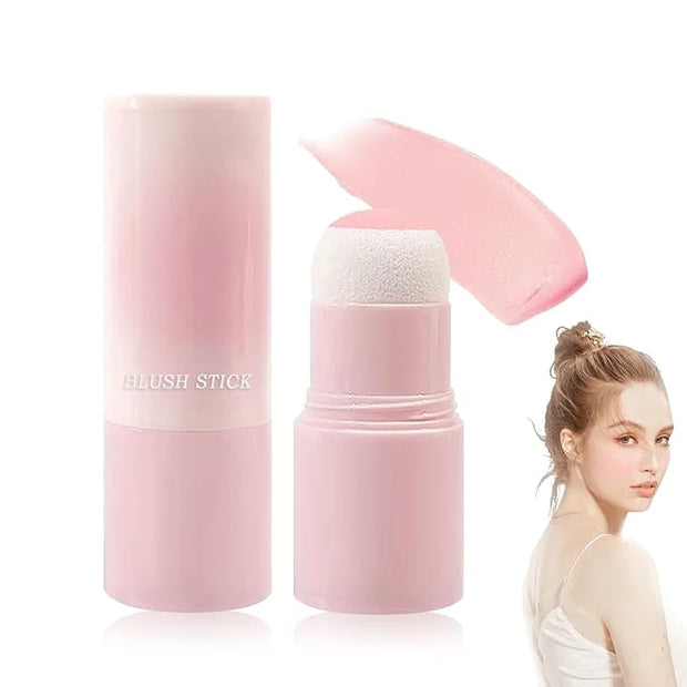 Blush Stick for Cheeks,Face Matte Contour Blush Makeup,Buildable Shimmer Facial Cheek Blusher Shades,Blendable Cosmetic Ma...