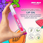 Blossom Scented Roll on Lip Gloss and Juicy Jelly Moisturizing Lip Care Nourishing Lip Oil, 2 Pack, Strawberry - Product I...