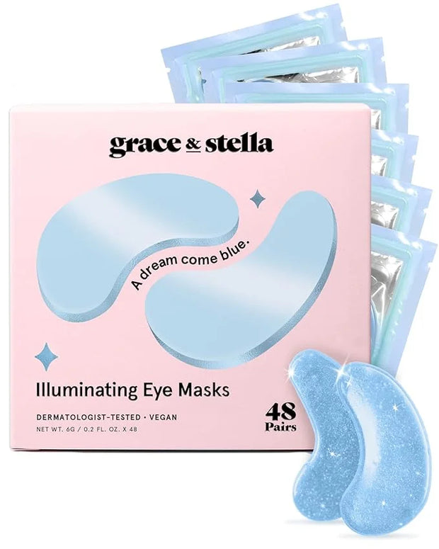 grace & stella Award Winning Under Eye Mask Reduce Dark Circles, Puffy Eyes, Undereye Bags, Wrinkles, Gel Under Eye Patche...