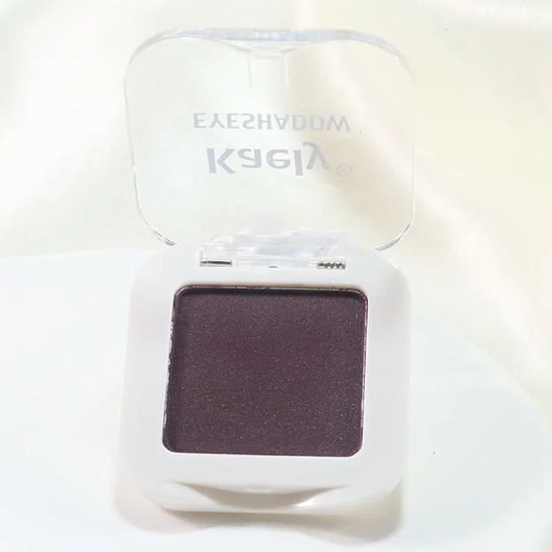 Kaely Pressed Single Eyeshadow Makeup, Smokey Plum Matte Highly Pigmented Monochrome Eye Shadow Palette, Waterproof Neutra...
