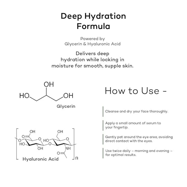 Collagen Hyaluronic Acid Serum; Reduces Dark circles, Puffy Eyes, Wrinkles, Under Eye Bags, Fine Lines. Anti-Aging, Hydrat...
