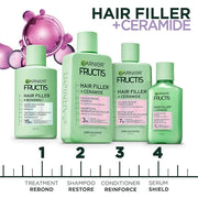 Garnier Fructis Hair Filler Color Repair Conditioner with Ceramide, Smoothing & Sulfate Free Conditioner for Colored, Blea...