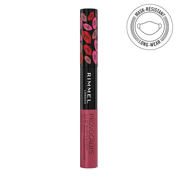 Rimmel London Provocalips 16hr Kiss-Proof Lip Color Bundle - 230 Kiss Fatal & 005 Just Teasing, 14 fl.oz. Each - Product I...