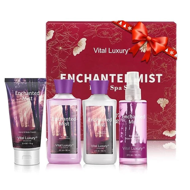 Bath & Body Kit, 3 Fl Oz, Ideal Skincare Gift Home Spa Set, Includes Body Lotion, Shower Gel, Body Cream, and Fragrance Mi...