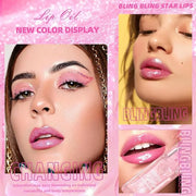 Hydrating Lip Gloss Transparent Lip Care,Magic Color Changing Moisturizing Lip Glow Oil Plumping Glimmer Glow Lipstick, Lo...
