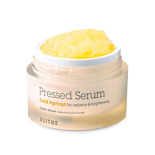 BLITHE Pressed Serum Gold Apricot Glass Skin Korean Skincare Moisturizer/Serum - Niacinamide Serum for Natural Glow & Radi...
