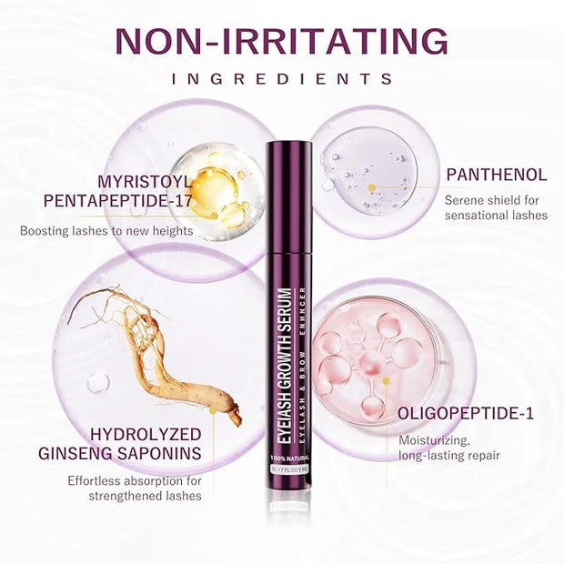 EYELASH Growth Serum for Longer Fuller Healthier Eyelashes and Brows Natural Formula 5ML (5ML, Count, 1) - Product Image