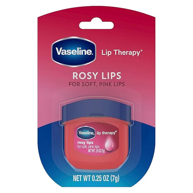 Vaseline Lip Therapy Rosy Lips 6-Pack – Moisturizing Lip Balm for Very Dry Lips in Mini Jars, 0.25 Oz Ea - Product Image
