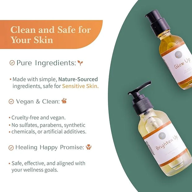 Healing Happy Method - Teen Skin Care Set with Cleanser, Toner, and Moisturizer | Hydrates, Controls Oil, Fights Breakouts...