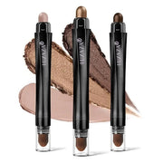 3Pcs Eyeshadow Stick Set, Matte And Shimmer Creamy Brown Gold Nude Shadow Pencil, Waterproof Long Lasting Smoky Eye Makeup...