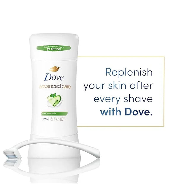 Dove Advanced Care Antiperspirant Deodorant Stick for Women Cool Essentials For 48 Hour Protection And Soft And Comfortabl...