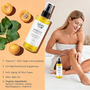 Apricot & Camellia Body Oil 4oz Wellness Self-Care Gift Set, 4 Pieces, Natural, Scented Coconut Soy Candle 4oz, Calendula ...