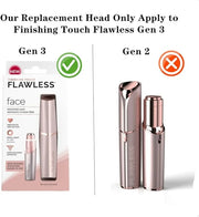 【Generation 3】Facial Hair Remover Replacement Heads for Finishing Touch Flawless Facial Hair Remover, Replacement Blades f...