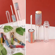 AMORIX 6pcs Lip Gloss Tubes with Wand 5ml Empty LipGloss Containers Rainbow Lipgloss Bottles Crystal Lip Gloss Supplies Ki...
