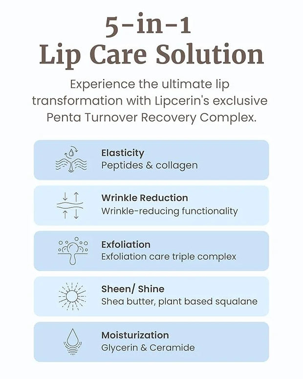 Glint Lipcerin (Icy Blue, 0.5fl oz) - Long Lasting Hydrating lip gloss with Shea Butter for a Natural Looking, Korean Skin...