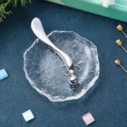 Zinc Alloy Eye Cream Spoon Eye Fatigue Relief Massage Tool for Skincare Makeup Application and Facial Care Silver Eye Spoo...