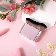 Self Tan Brush Soft Body Makeup Brush Portable Self Tanning Brush Self Tanner Face Brush For Body & Leg Makeup（Pink Rose G...