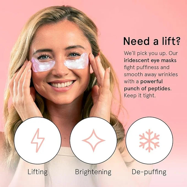 grace & stella Under Eye Patches with Peptides & Rice Extract - Firming Eye Masks for Dark Circles and Puffiness - Under E...