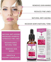 Rose Essential Oil, Face Rose Oil, Moisturizer Rose Oil, Anti Ageing & Anti Wrinkle Serum, Rose Oil for Face, Skin Care, 1...