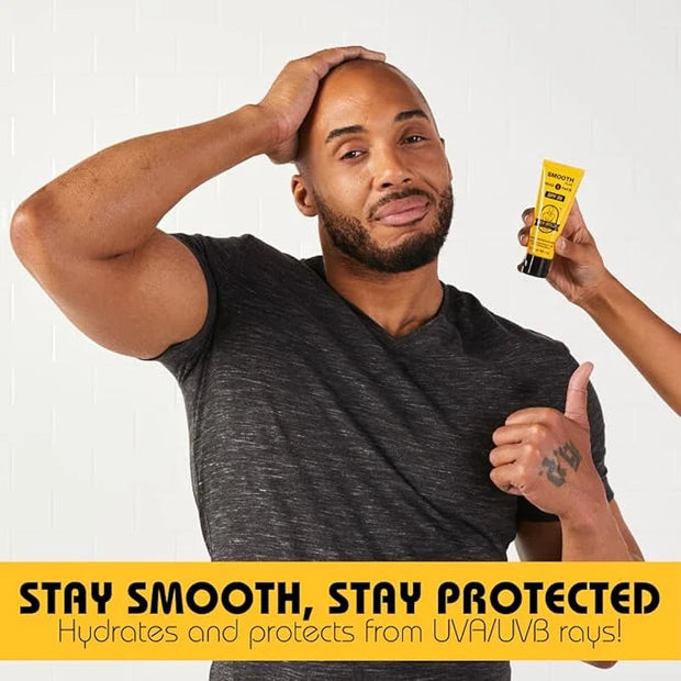 Bee Bald SMOOTH PLUS Head & Face Moisturizer with SPF 30 Sunscreen Lotion Protecting Skin From Harmful UVA/UVB Rays While ...