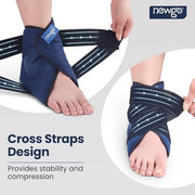 NEWGO Bundle of Cooling Eye Mask and Ankle Foot Ice Wrap - Product Image