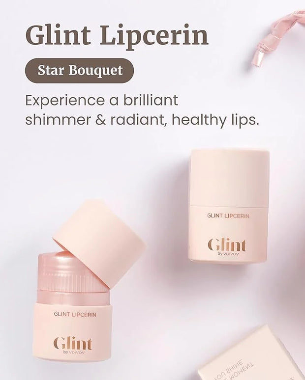 Glint Lipcerin (Star Bouquet, 0.5fl oz) - Long Lasting Hydrating lip gloss with Shea Butter for a Natural Looking, Korean ...