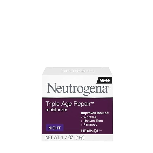 Neutrogena Triple Age Repair Anti-Aging Night Cream Facial Moisturizer, Tone-Evening Dark Spot Remover & Firming Anti-Wrin...