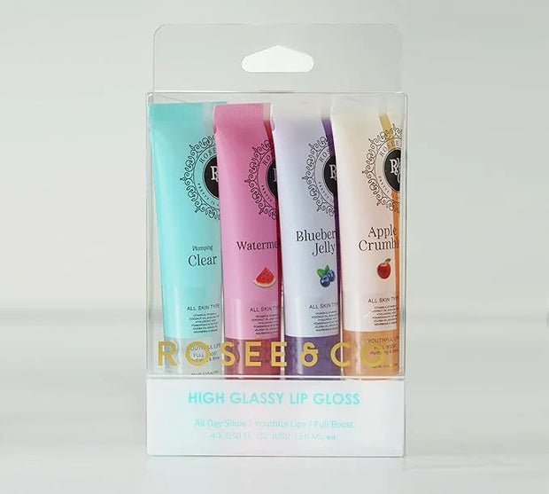 ROSÉE & CO Rosee Lip Gloss Vegan & Cruelty Free Treatment, Professional Make up, Long Lasting Glossy with Shea Butter, Moi...