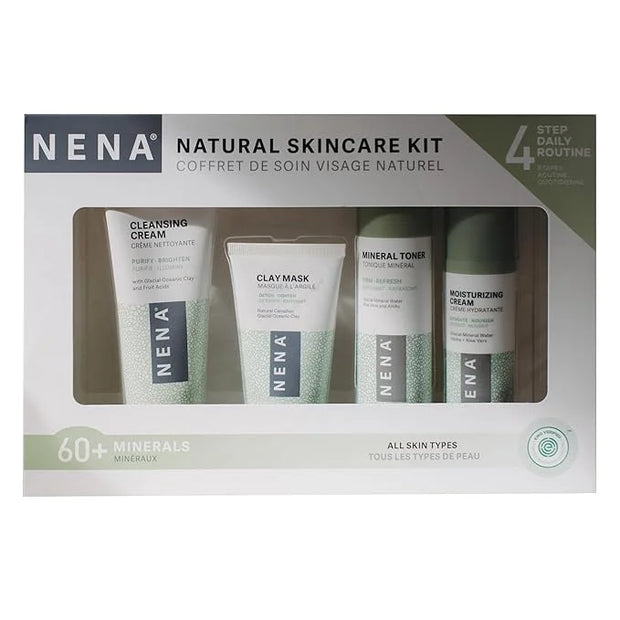 NENA Natural Skincare Kit | 4-Piece Daily Skin Essentials for Women & Men - for Dry, Oily, Normal and Sensitive Skin | EWG...