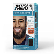 Just For Men Mustache & Beard, Beard Dye for Men with Brush, With Keratin Biotin Aloe and Coconut Oil for Healthy Facial H...